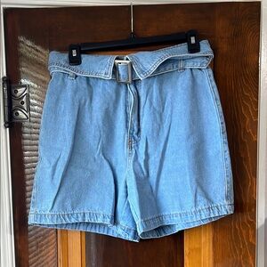 Le Lis Blue Jean Shorts with Removable denim Belt